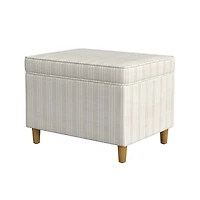 Marigold Pinstripe Upholstered Storage Ottoman