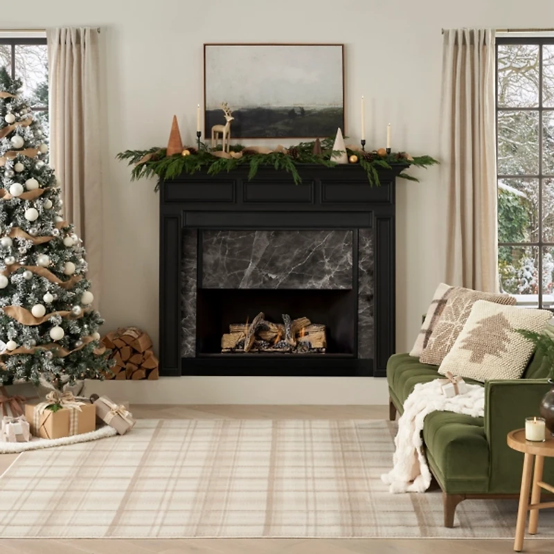 Beige & Ivory Plaid Grafix Area Rug