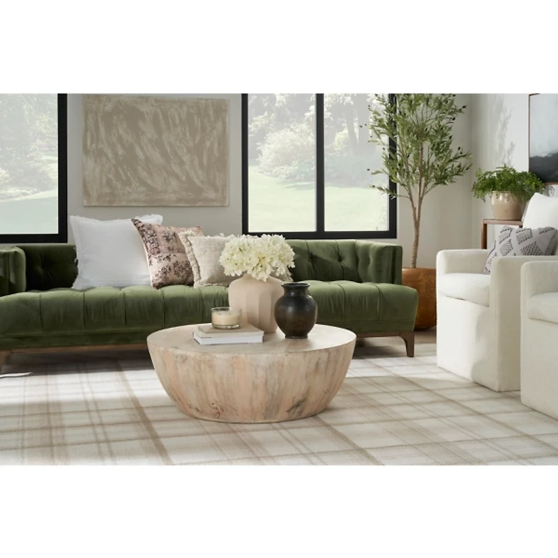 Beige & Ivory Plaid Grafix Area Rug