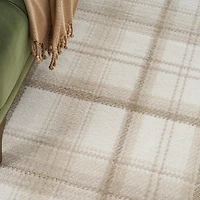 Beige & Ivory Plaid Grafix Area Rug, 7x9