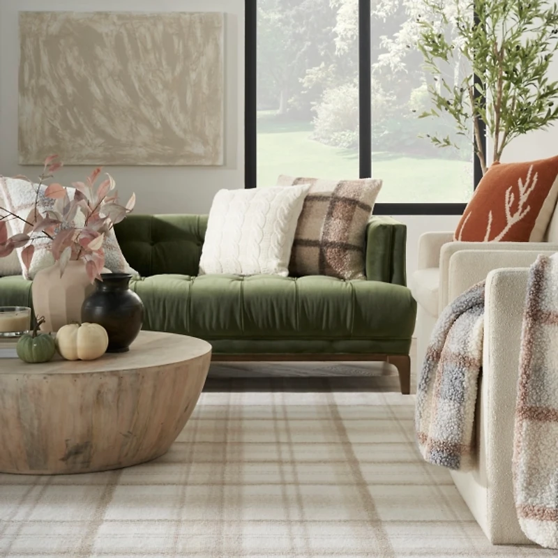 Beige & Ivory Plaid Grafix Area Rug, 7x9