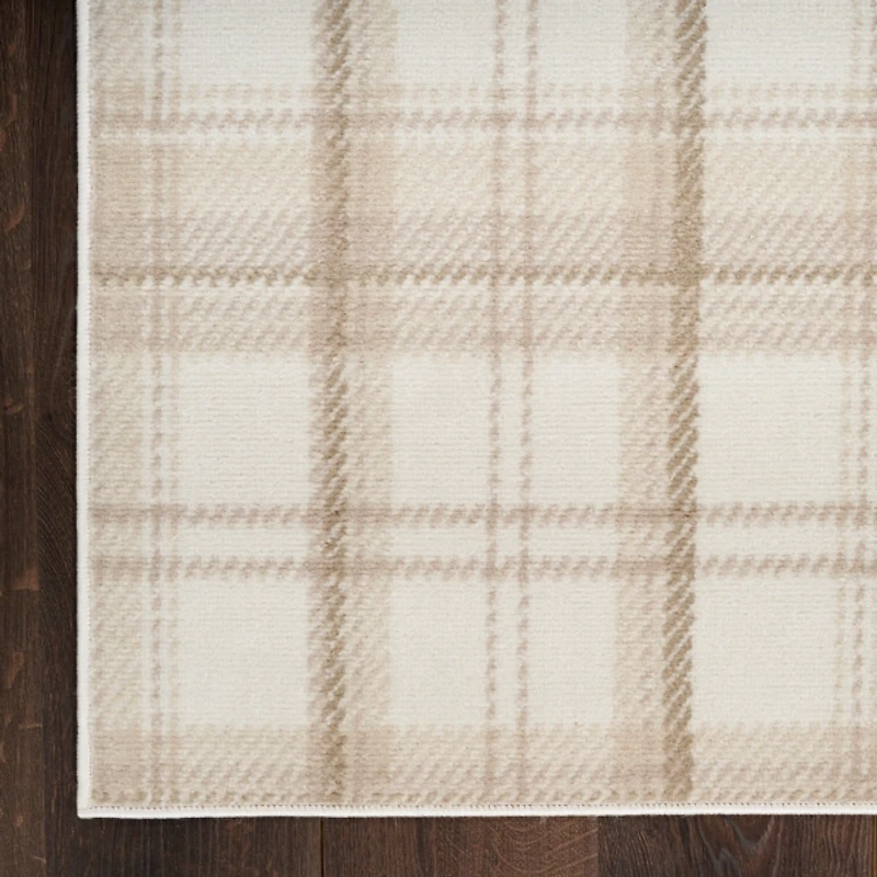 Beige & Ivory Plaid Grafix Area Rug, 7x9