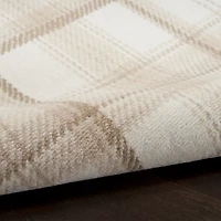 Beige & Ivory Plaid Grafix Area Rug, 7x9