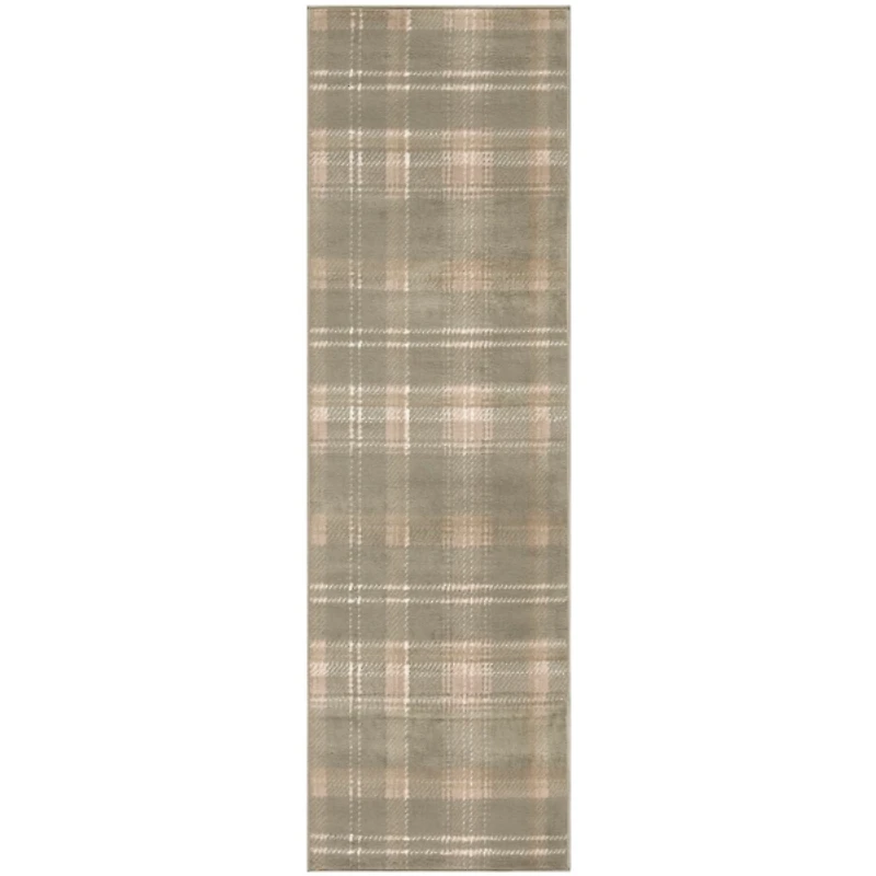 Olive Plaid Grafix Runner, 2x6