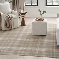 Olive Plaid Grafix Area Rug, 7x9