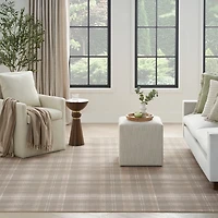Olive Plaid Grafix Area Rug, 7x9