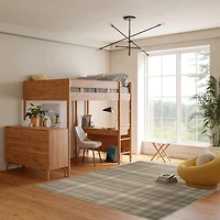 Olive Plaid Grafix Area Rug, 7x9