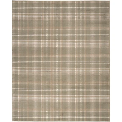 Olive Plaid Grafix Area Rug, 7x9