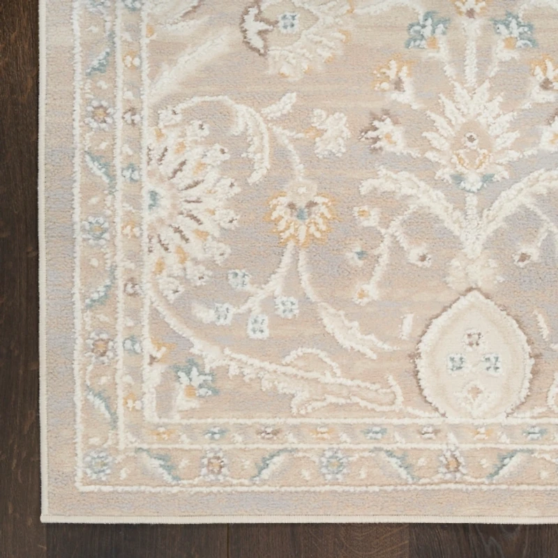 Isla Gray Floral Vine Area Rug, 5x7