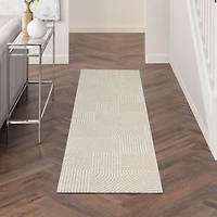 Beige Geometric Runner, 2x7