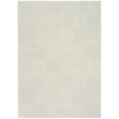 Ivory Geometric Area Rug