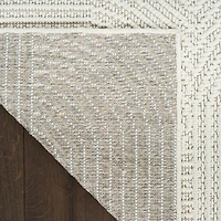 Ivory Geometric Area Rug, 7x9