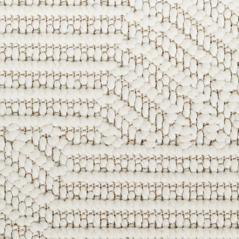 Ivory Geometric Area Rug, 7x9