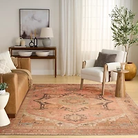 Center Medallion Washable Area Rug