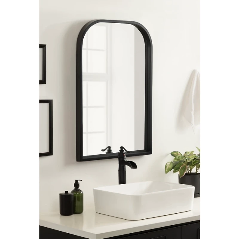 Black Arch Travis Wall Mirror