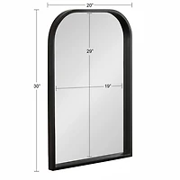 Black Arch Travis Wall Mirror