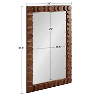 Walnut Wood Lunara Wall Mirror