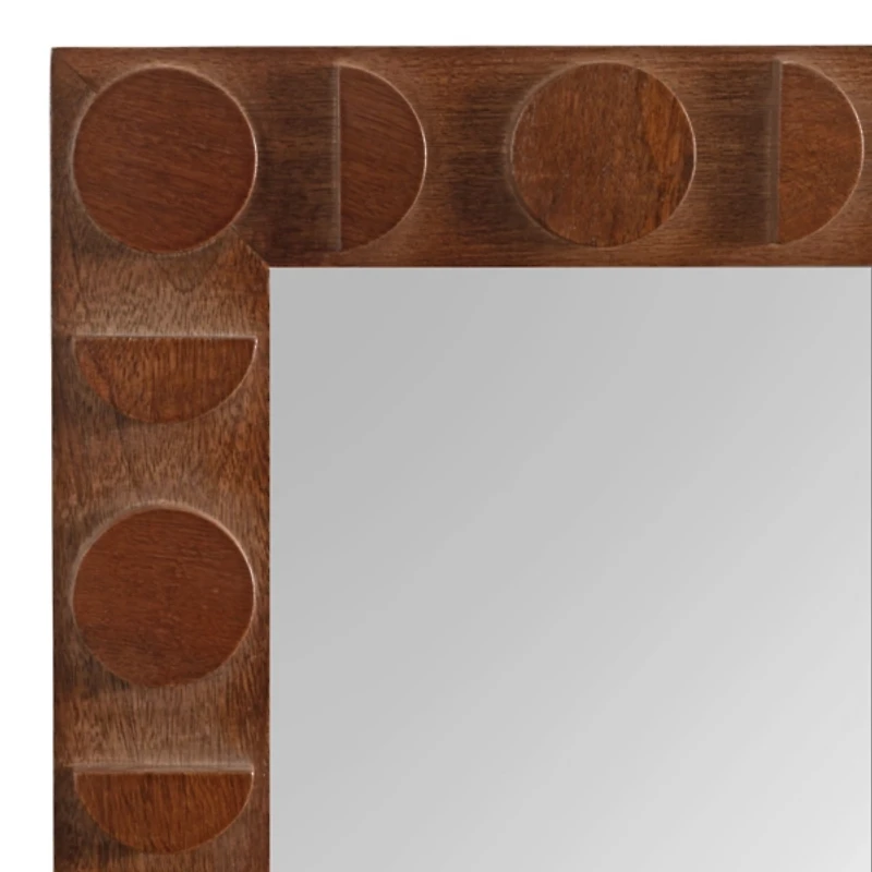 Walnut Wood Lunara Wall Mirror