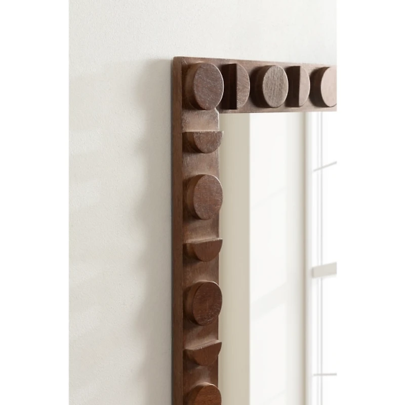 Walnut Wood Lunara Wall Mirror
