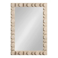 Ivory Wood Lunara Wall Mirror