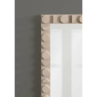 Ivory Wood Lunara Wall Mirror