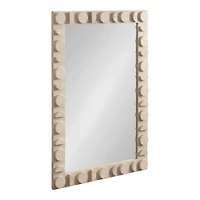 Ivory Wood Lunara Wall Mirror