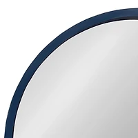 Navy Blue Arch Wood Wall Mirror