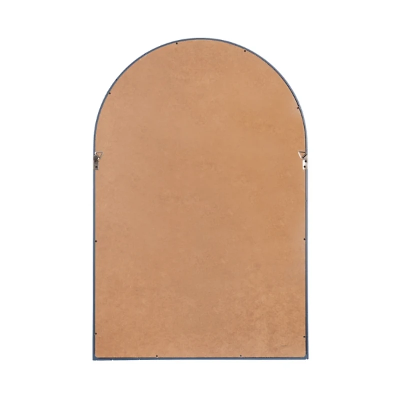 Navy Blue Arch Wood Wall Mirror
