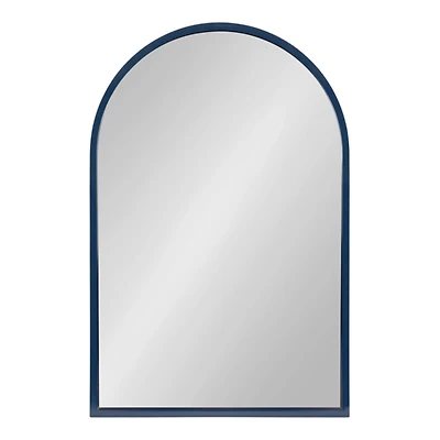 Navy Blue Arch Wood Wall Mirror