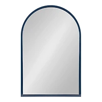 Navy Blue Arch Wood Wall Mirror