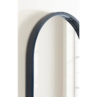 Navy Blue Arch Wood Wall Mirror