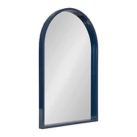 Navy Blue Arch Wood Wall Mirror