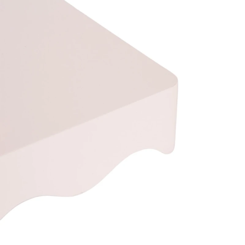 Pink Scalloped Floating Wall Shelves, Set of 2