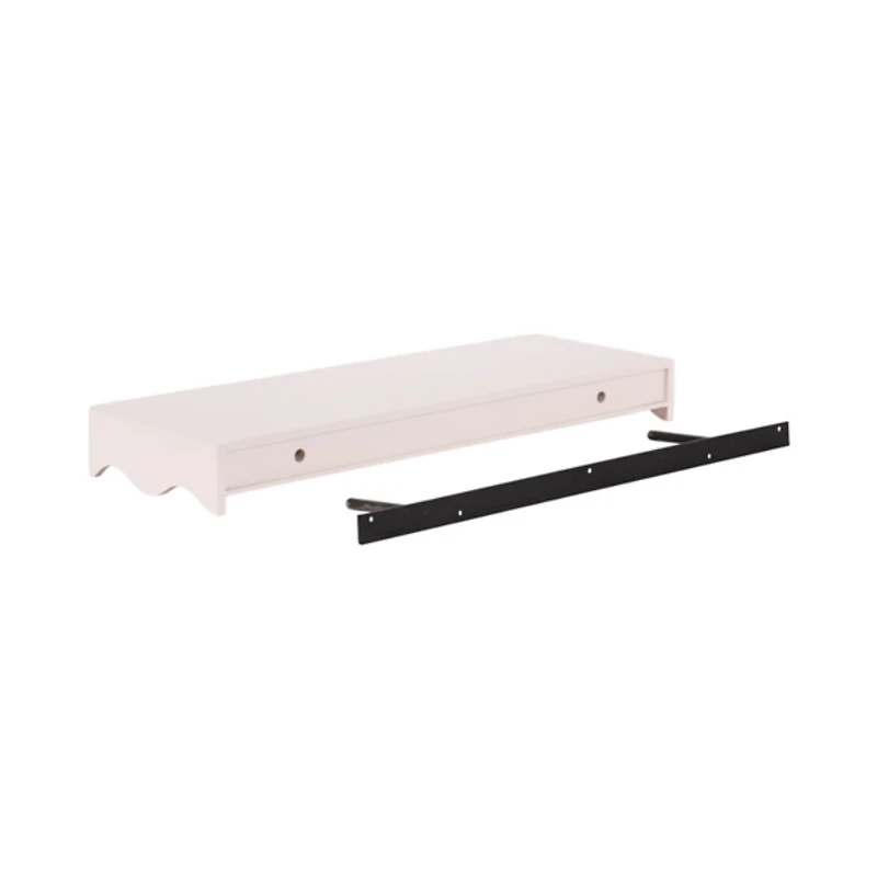 Pink Scalloped Floating Wall Shelves, Set of 2