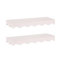 Pink Scalloped Floating Wall Shelves, Set of 2