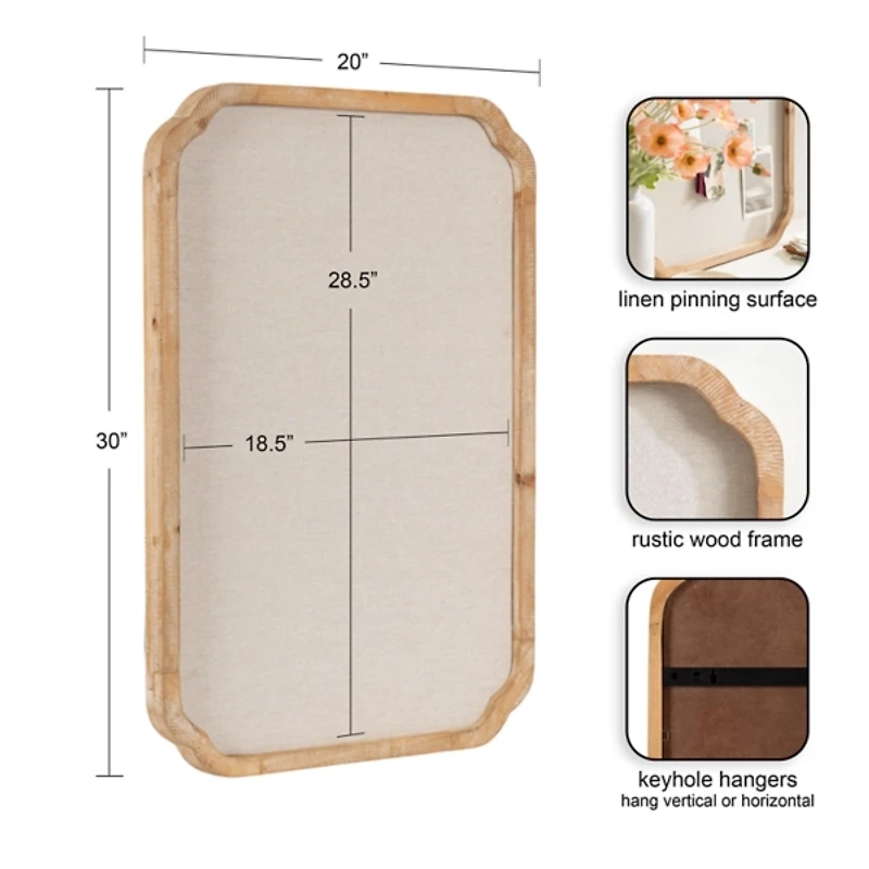 Marston Scalloped Corner Pinboard