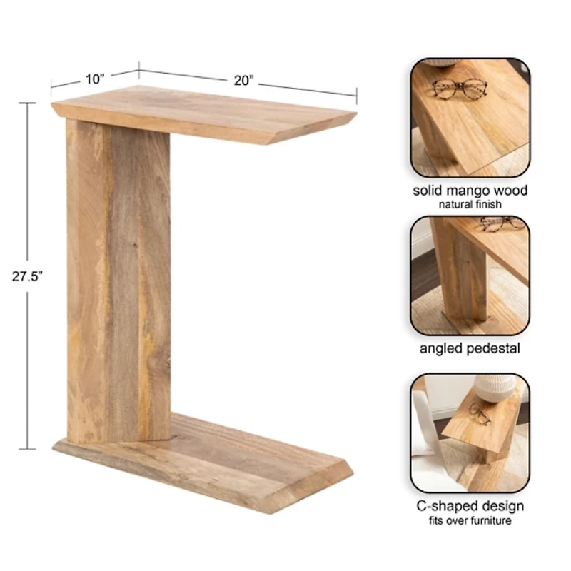 Thaxter Natural Wood C-Table