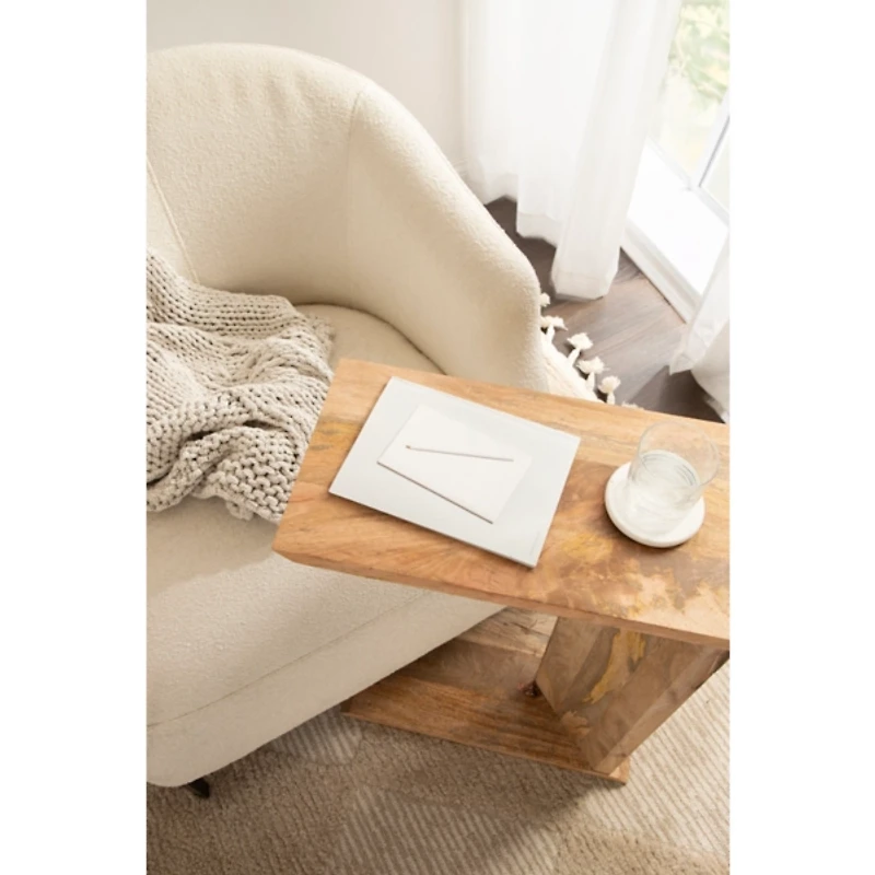 Thaxter Natural Wood C-Table