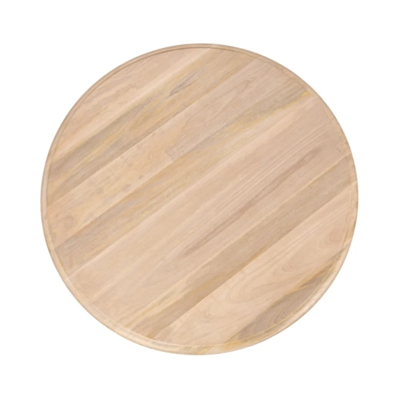 Patresa Round Natural Carved Wood Coffee Table