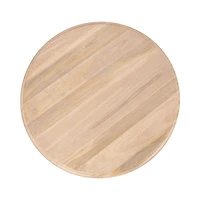 Patresa Round Natural Carved Wood Coffee Table