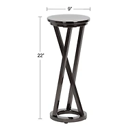 Allie Pewter Metal Cocktail Table