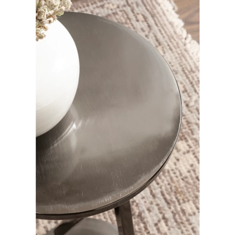 Allie Pewter Metal Cocktail Table