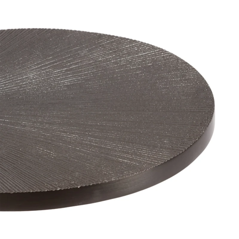 Engles Pewter Metal Oval Adjustable Table