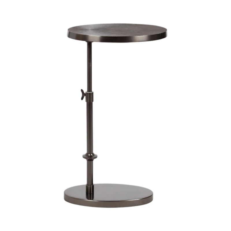 Engles Pewter Metal Oval Adjustable Table