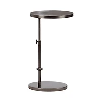 Engles Pewter Metal Oval Adjustable Table
