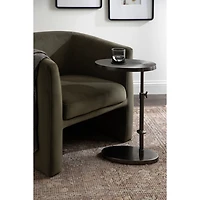 Engles Pewter Metal Oval Adjustable Table