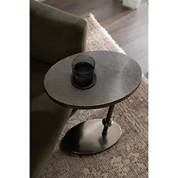Engles Pewter Metal Oval Adjustable Table