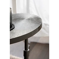 Engles Pewter Metal Oval Adjustable Table
