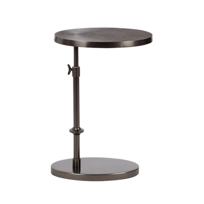 Engles Pewter Metal Oval Adjustable Table