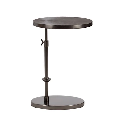Engles Pewter Metal Oval Adjustable Table